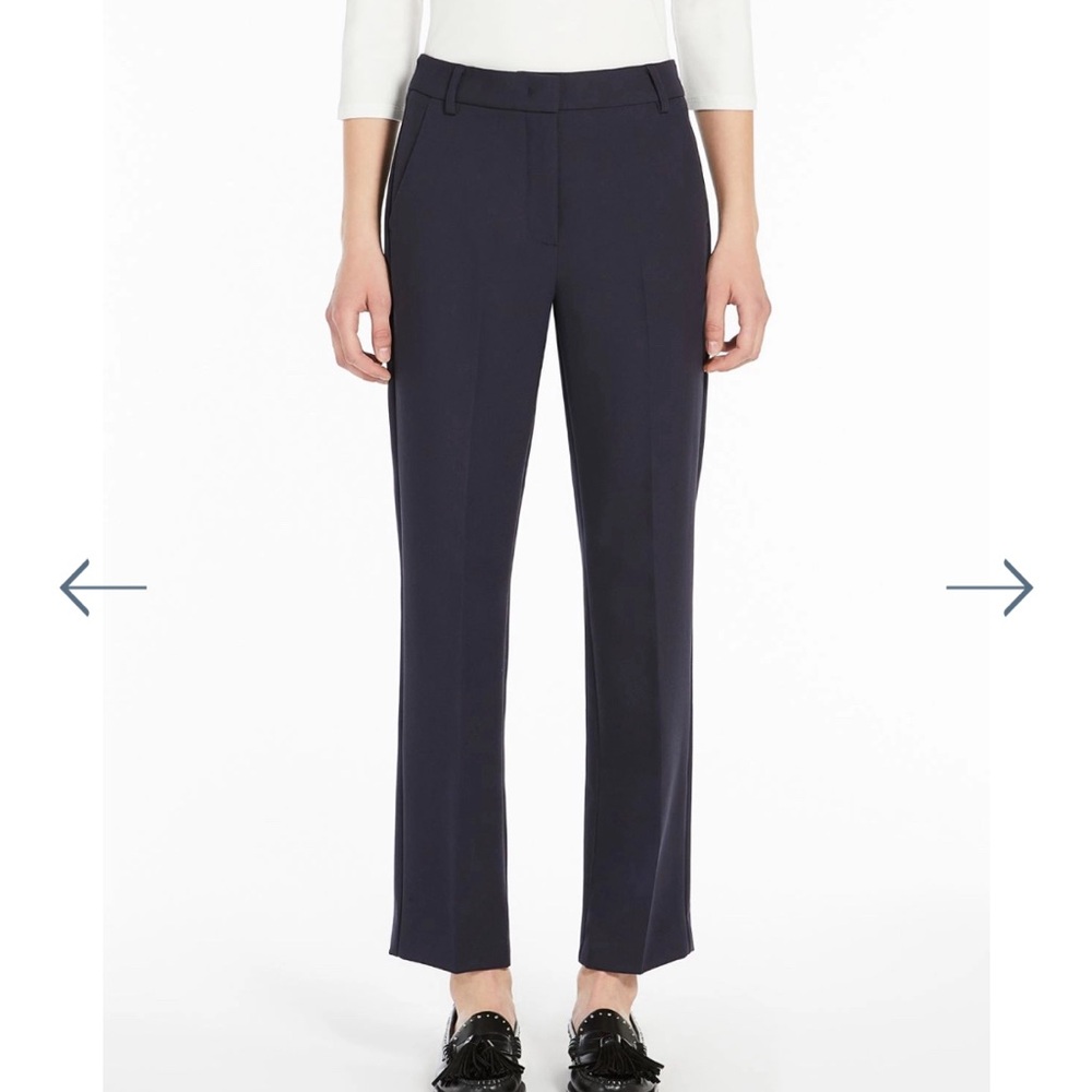 Weekend Max Mara High Waisted Stretch Cigarette Slim Trousers